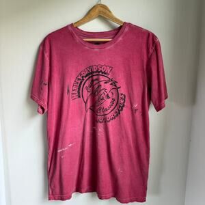 Harley-Davidson Red Graphic T-Shirt – Distressed XL